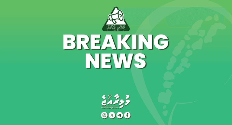 ވިލިމާލެއާ ދިމާލު ބޭރުގައި އޮތް ކާގޯ ބޯޓަކުން މީހަކު ކަނޑަށް ވެއްޓިގެން ހޯދަނީ