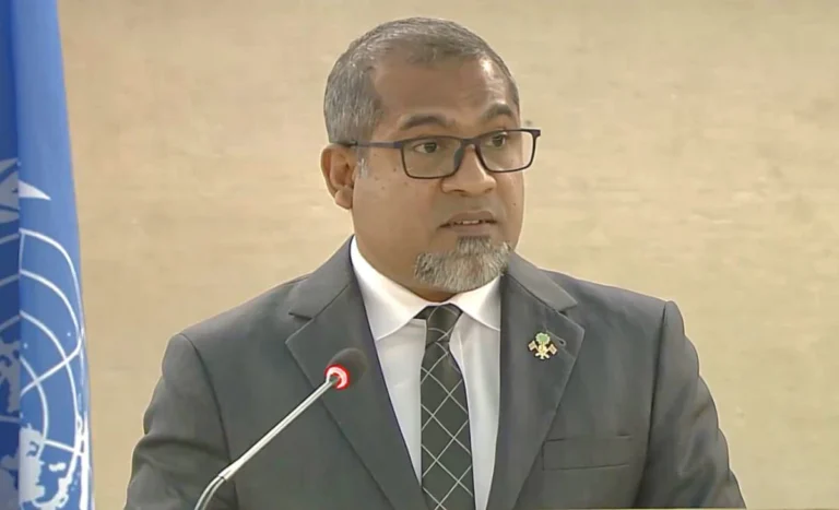 އިންސާނީ ޙައްޤުތައް ކުރިއަރުވައި ރައްކާތެރިކުރުމުގައި ދިވެހިރާއްޖެއިން ޤާއިމުކަމާއެކު ކުރިއަށްދާނެ: މިނިސްޓަރ ޚަލީލް