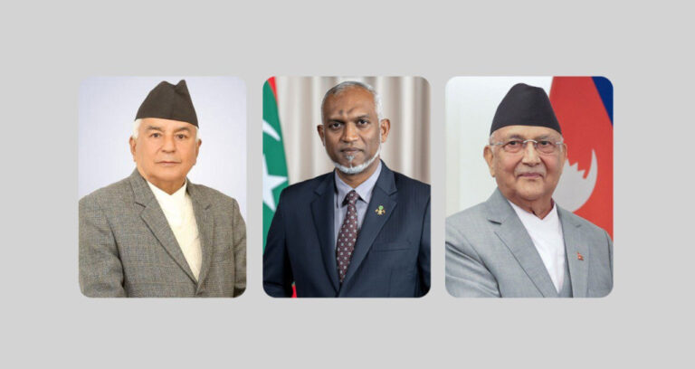 ނޭޕާލްގެ ބޮޑުވަޒީރަށާއި ރައީސަށް ރައީސުލްޖުމްހޫރިއްޔާ ތަހުނިޔާ ފޮނުއްވައިފި