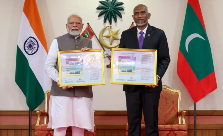 އިންޑިޔާ-ރާއްޖެ ގުޅުމަށް 60 އަހަރު ފުރުމާ ގުޅިގެން ހާއްސަަ ސްޓޭމްޕެއް ނެރުއްވައިފި