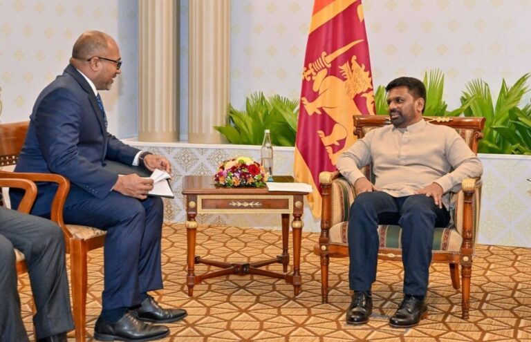 އިޙްސާން ސްރީލަންކާގެ ރައީސް އަނޫރާގެ އަރިހަށް ޒިޔާރަތްކުރައްވައިފި