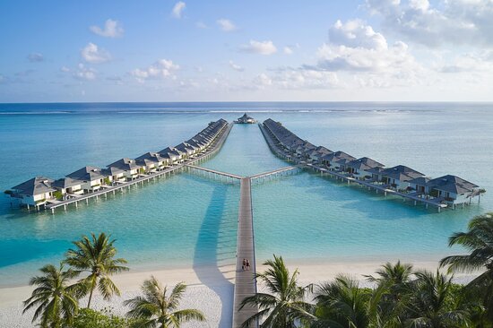 Water villa aerial