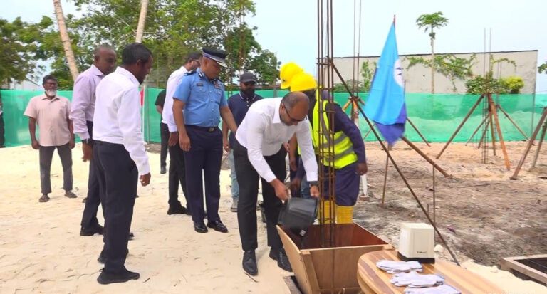 މާޅޮހުގައި އިމާރާތްކުރާ ފުލުހުންގެ މަރުކަޒުގެ ޢަމަލީ މަސައްކަތް ފަށައިފި