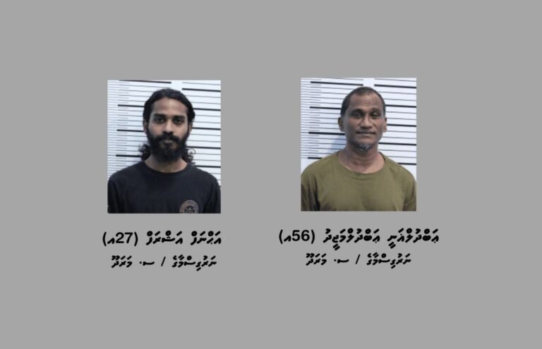 މަސްތުވާތަކެތީގެ މައްސަލައެއްގައި މާލެއިން ދެމީހަކު ހައްޔަރުކޮށްފި