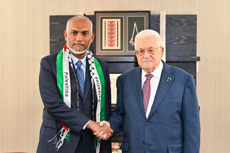 ސުލްޙަވެރިގޮތުގައި ފަލަސްޠީނުގެ މައްސަލަ ޙައްލުކުރުމާ ގުޅޭ ޤަރާރު ފާސްކުރުމަށް ރާއްޖެއިން ތާއީދުކޮށްފި