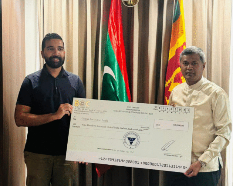 ވިލާ ގްރޫޕުން ލަންކާގެ ރައްޔިތުންނަށް 100،000 ޑޮލަރު ހަދިޔާކޮށްފި