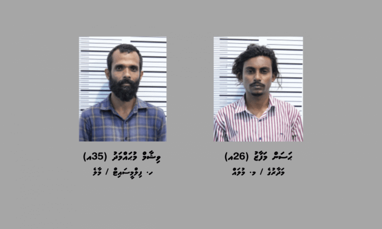 މުދާތަކެއްގެ ތެރޭގައި ފޮރުވައިގެން މަސްތުވާތަކެތި އެތެރެކުރި ދެ މީހަކު ހައްޔަރުކޮށްފި