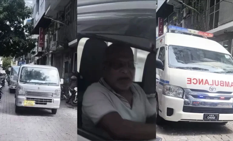 އެމްބިއުލާންސްއަށް ޖާގަނުދިން ޑްރައިވަރުގެ ލައިސަންސް ހިފަހައްޓައިފި