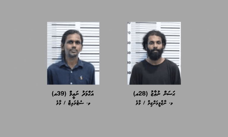 ކުޑަކުއްޖަކު ލައްވައި ކުށްކުރުވި ދެ މީހަކު ހައްޔަރުކޮށްފި