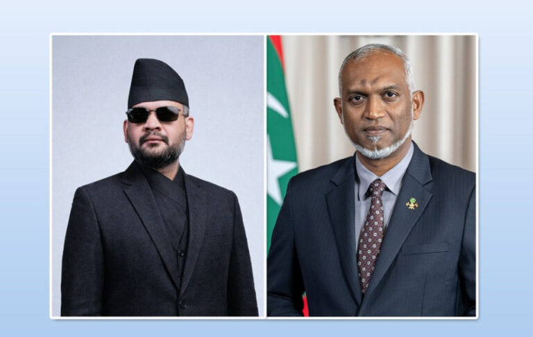 ނޭޕާލުގެ އައު ބޮޑުވަޒީރު ބަލެންދްރަ ޝާހަށް، ރައީސް ތަހުނިޔާ ފޮނުއްވައިފި