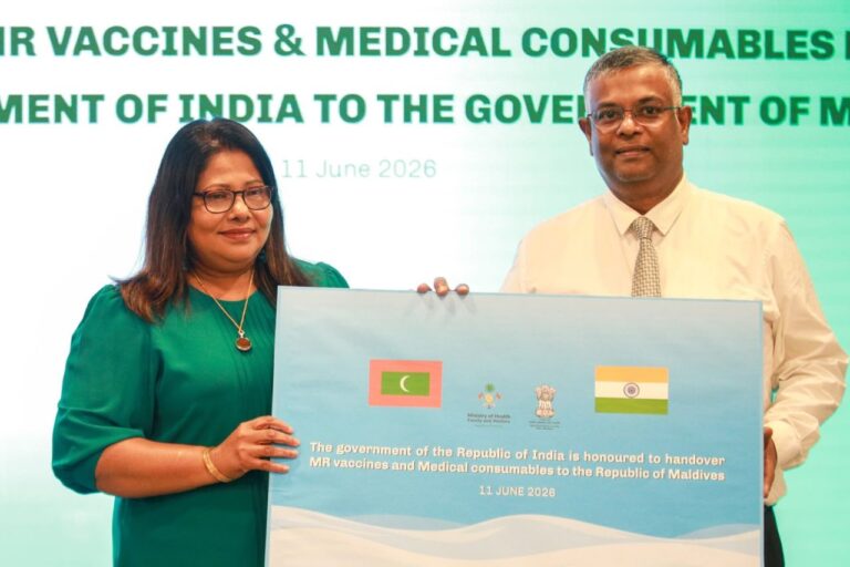 އިންޑިއާއިން ރާއްޖެއަށް 20،000 ޑޯސްގެ މީސްލްސް ވެކްސިން ހަދިޔާކޮށްފި