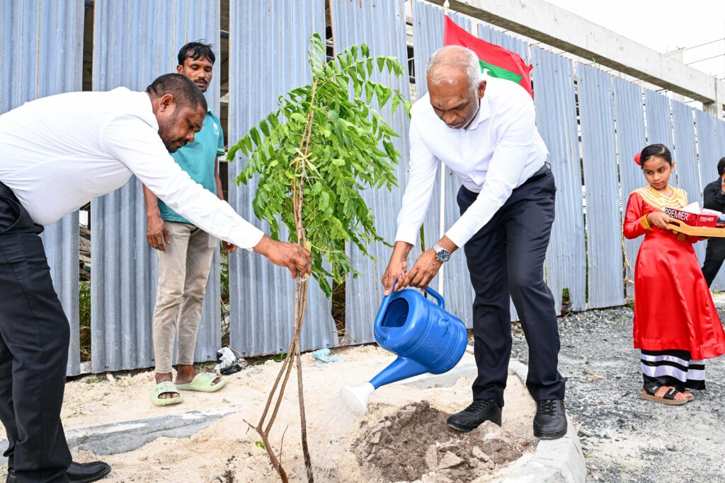 ފަސް މިލިއަން ގަސް އިންދުމުގެ ޕްރޮގްރާމްގެ ދަށުން އުކުޅަހުގައި ގަސް އިންދުމުގެ ޕްރޮގްރާމްގައި ރައީސް ބައިވެރިވެވަޑައިގެންފި